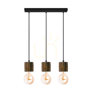 Lampa Wisząca Skog Orzech/Czarny 3xE27 55 cm 0 Lampa Wisząca Skog Orzech/Czarny 3xE27 55 cm small 0