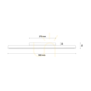 Lampa Sufitowa Forestier Brązowy/Czarny 1xLED 17 W 90 cm small 2