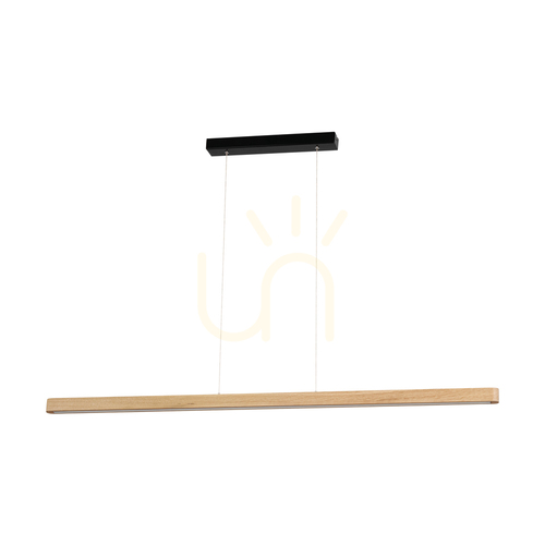 Sprawdź Lampa Wisząca Forestier Dąb olejowany/Czarny 1xLED 23 W Up&Down 118 cm