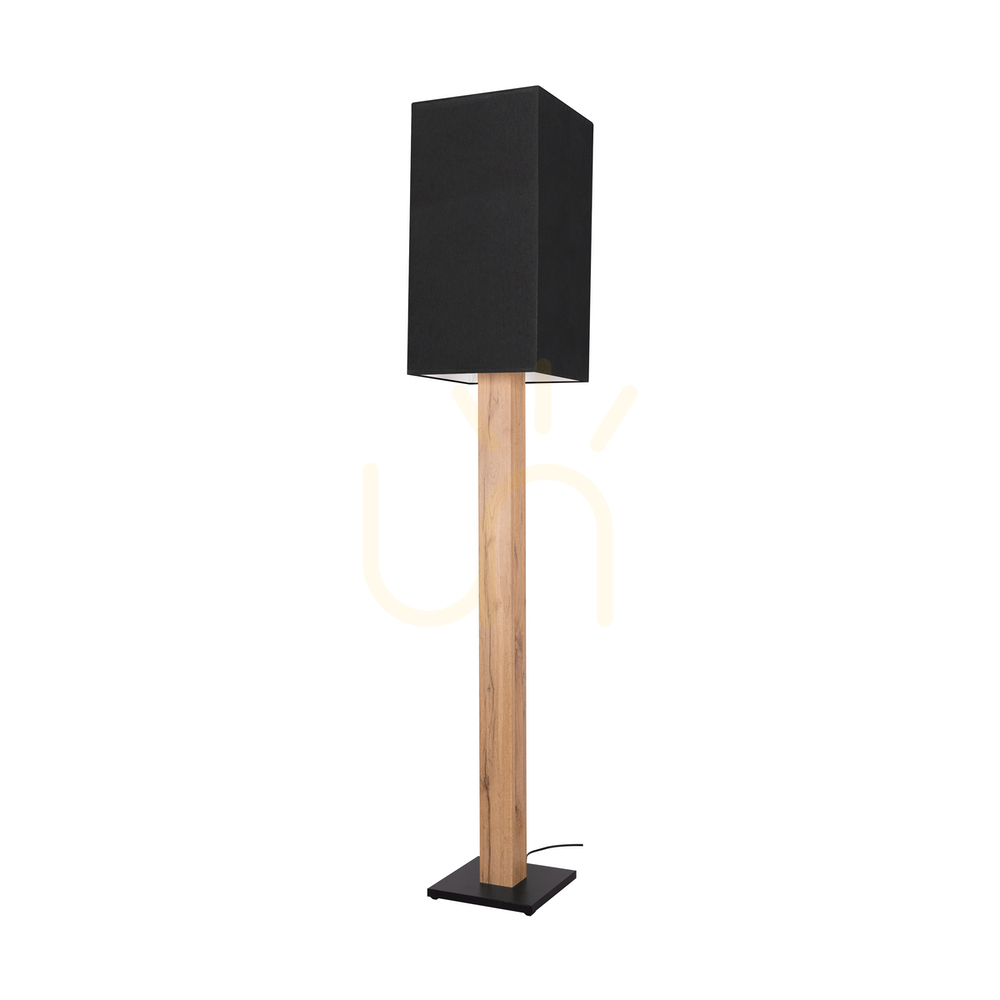 Sprawdź Lampa Podłogowa Nomma Dąb/Czarny Abażur Czarny 1xE27 30 cm Lampa Podłogowa Nomma Dąb/Czarny Abażur Czarny 1xE27 30 cm
