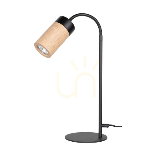 Sprawdź Lampa Stołowa Artemis Dąb olejowany/Czarny 1xGU10 6 W 20 cm