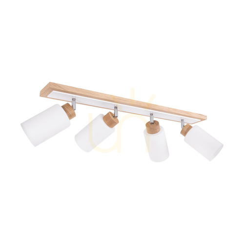Sprawdź Lampa Sufitowa Bella Dąb olejowany/Biały 4xE27 95 cm