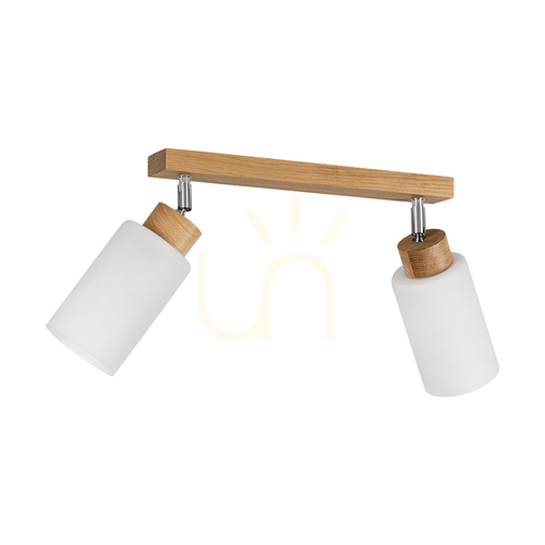 Sprawdź Lampa Sufitowa Selva Dąb olejowany 2xE27 37 cm