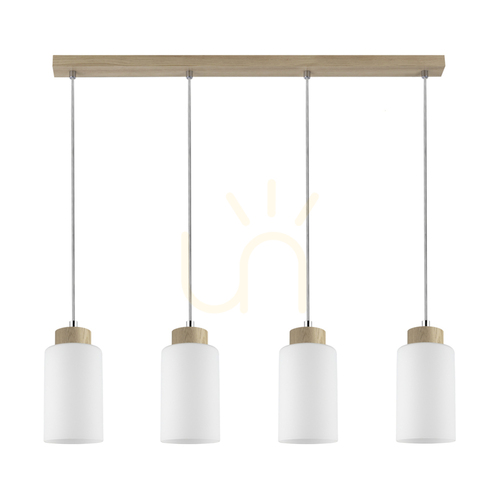 Sprawdź Lampa Wisząca Selva Dąb olejowany 4xE27 75 cm