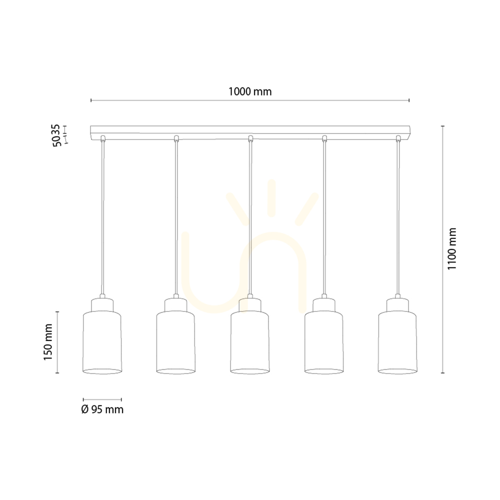 Zobacz Lampa Wisząca Selva Dąb olejowany 5xE27 100 cm Lampa Wisząca Selva Dąb olejowany 5xE27 100 cm