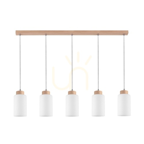 Sprawdź Lampa Wisząca Selva Dąb olejowany 5xE27 100 cm