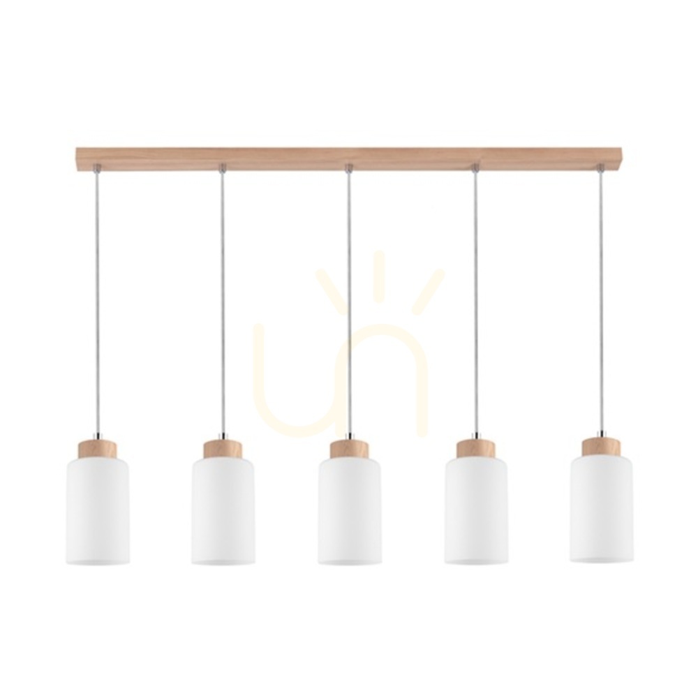 Sprawdź Lampa Wisząca Selva Dąb olejowany 5xE27 100 cm Lampa Wisząca Selva Dąb olejowany 5xE27 100 cm
