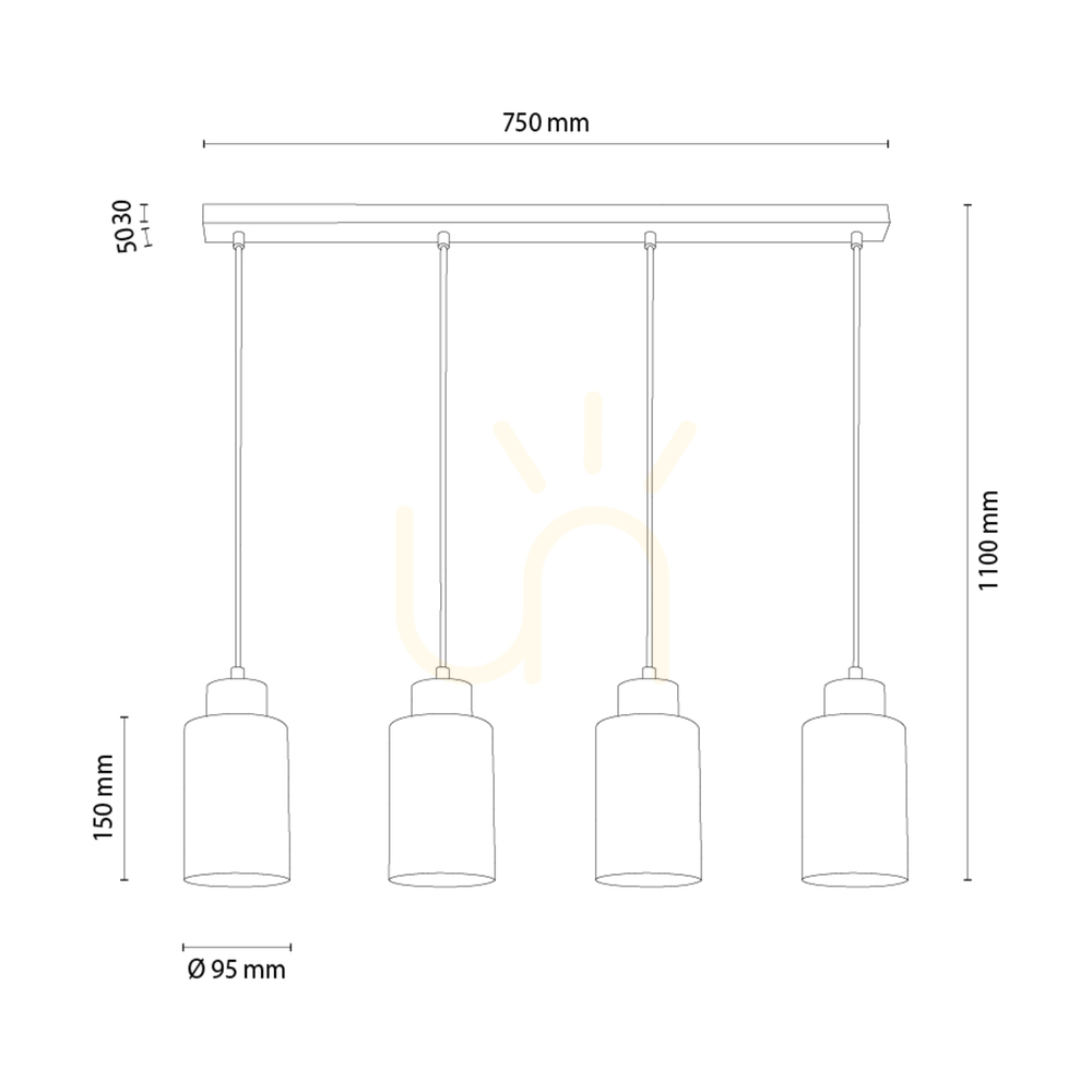 Zobacz Lampa Wisząca Selva Dąb olejowany 4xE27 75 cm Lampa Wisząca Selva Dąb olejowany 4xE27 75 cm