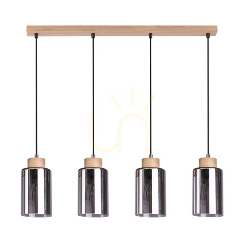 Sprawdź Lampa Wisząca Selva Dąb olejowany 4xE27 75 cm