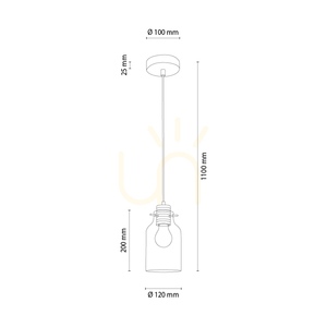 Lampa Wisząca Allexa Dąb olejowany 1xE27 Ø10 cm 2 Lampa Wisząca Allexa Dąb olejowany 1xE27 Ø10 cm small 2