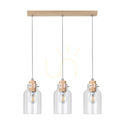 Sprawdź Lampa Wisząca Allexa Dąb olejowany 3xE27 52 cm