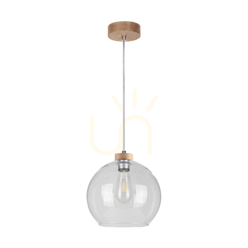 Sprawdź Lampa Wisząca Fiorda Dąb olejowany 1xE27 Ø25 cm