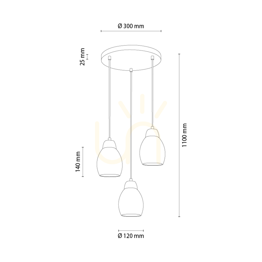 Obejrzyj Lampa Wisząca Skaja Dąb olejowany 3xE27 Ø33 cm Lampa Wisząca Skaja Dąb olejowany 3xE27 Ø33 cm