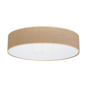 Lampa Sufitowa Canva Biały Abażur Beżowy 4xE27 Ø58 cm small 0