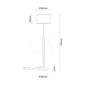 Lampa podłogowa Brinova CANVA, dąb olejowany/czarny, beżowy abażur, 1×E27, Ø40 cm small 2