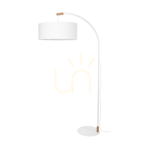 Lampa Podłogowa Brindille Dąb olejowany/Biały Abażur Biały 1xE27 94 cm small 0