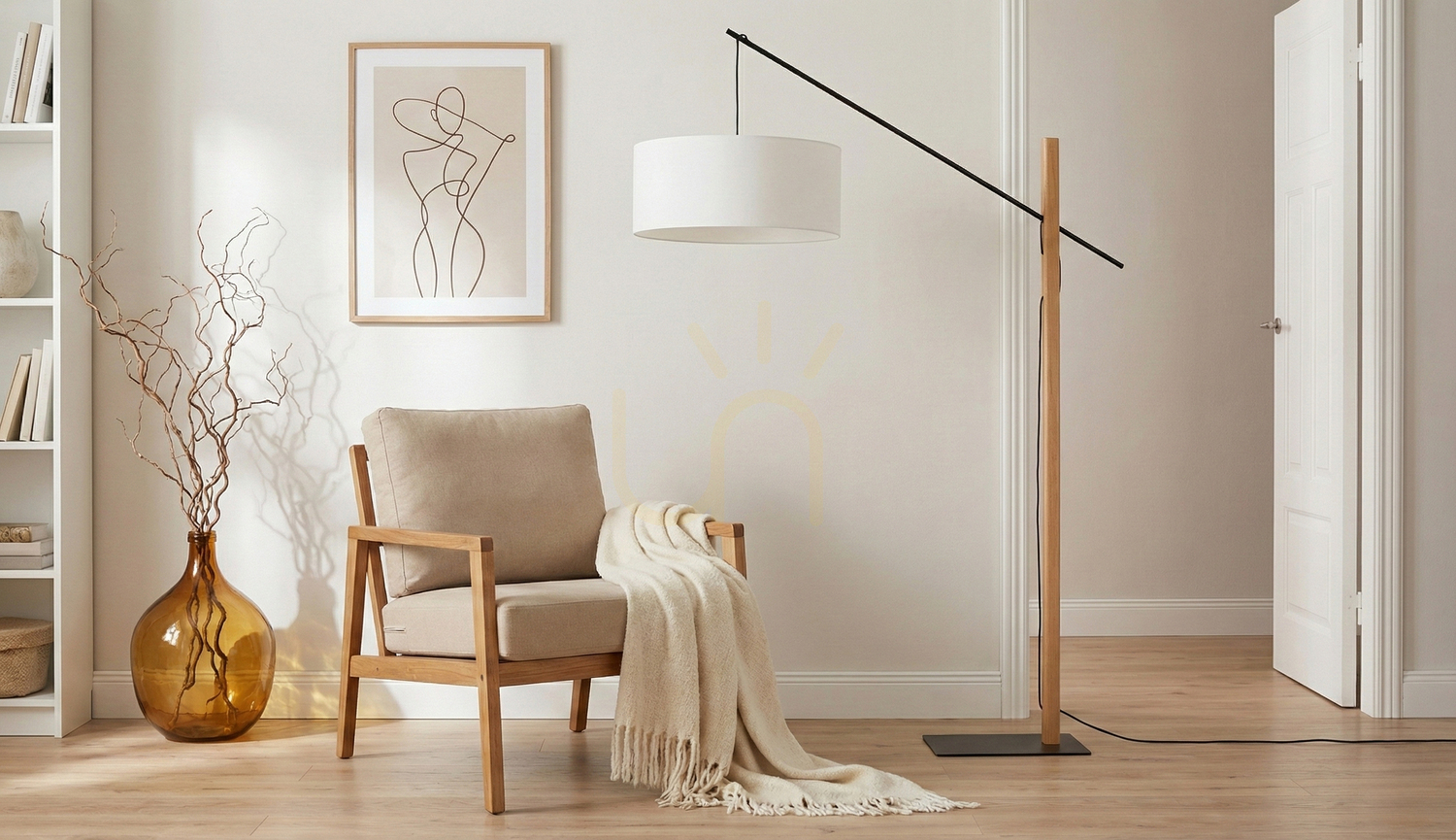 Zobacz Lampa Podłogowa Savra Dąb olejowany/Czarny Abażur Biały 1xE27 160 cm Lampa Podłogowa Savra Dąb olejowany/Czarny Abażur Biały 1xE27 160 cm