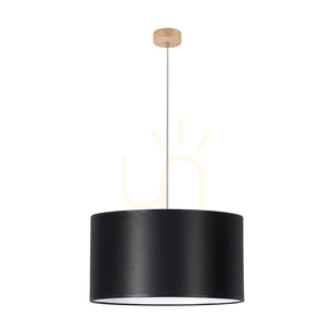 Lampa Wisząca Dreva Dąb olejowany Abażur Czarny 1xE27 Ø50 cm 0 Lampa Wisząca Dreva Dąb olejowany Abażur Czarny 1xE27 Ø50 cm small 0