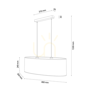 Lampa Wisząca Dreva Dąb olejowany Abażur Beżowy 2xE27 80 cm 1 Lampa Wisząca Dreva Dąb olejowany Abażur Beżowy 2xE27 80 cm small 1
