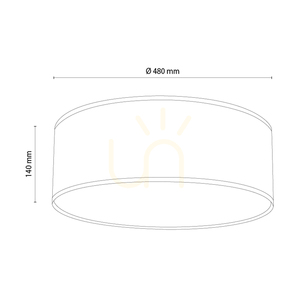 Lampa Sufitowa Ignis Biały Abażur Biały 4xE27 Ø48 cm 1 Lampa Sufitowa Ignis Biały Abażur Biały 4xE27 Ø48 cm small 1