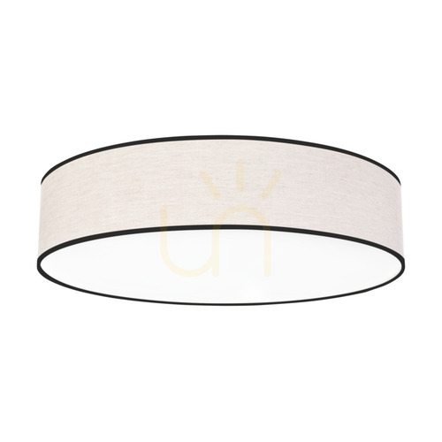 Sprawdź Lampa Sufitowa Ignis Biały Abażur Beżowy-Czarny 4xE27 Ø58 cm