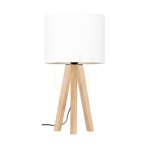 Lampa Stołowa Solea Dąb olejowany Abażur Biały 1xE27 Ø22 cm 0 Lampa Stołowa Solea Dąb olejowany Abażur Biały 1xE27 Ø22 cm small 0