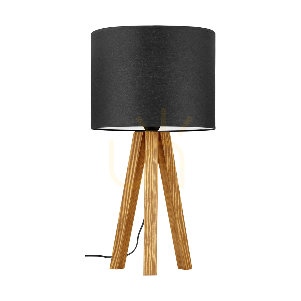 Sprawdź Lampa Stołowa Solea Brązowy Abażur Czarny 1xE27 Ø22 cm Lampa Stołowa Solea Brązowy Abażur Czarny 1xE27 Ø22 cm