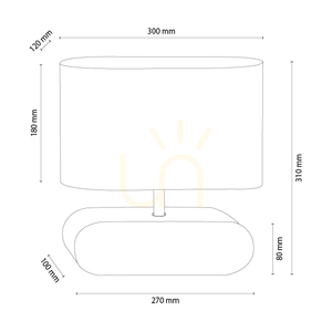 Lampa Stołowa Braze Dąb olejowany/Chrom Abażur Biały 1xE27 30 cm small 2
