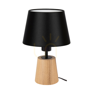 Lampa Stołowa Arden Dąb olejowany/Czarny Abażur Czarny 1xE27 Ø20 cm small 0