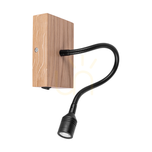 Sprawdź Kinkiet Lector Dąb olejowany/Czarny 1xLED 2.8 W 12 cm