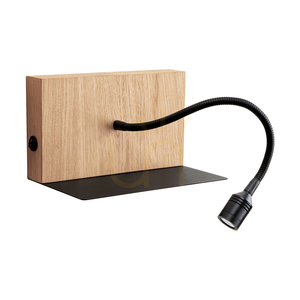 Kinkiet Lector Dąb olejowany/Czarny 1xLED 2.8 W 19 cm small 0