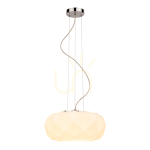 Lampa Wisząca Terra 1xE27 Max.60W Chrom/Transparentny/Biały Ø38 cm small 1