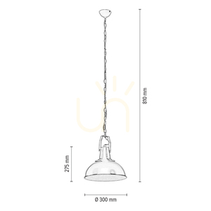 Lampa Wisząca Lofti 1xE27 60W Czarny/Biały Ø30 cm small 2