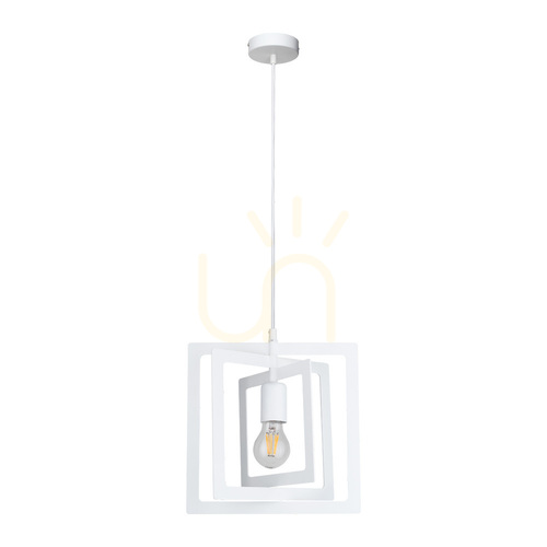 Sprawdź Lampa Wisząca Justyna 1xE27 60W Biały Ø28 cm