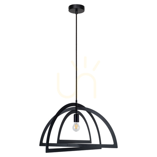 Sprawdź Lampa Wisząca Justyna 1xE27 60W Czarny Ø74.5 cm