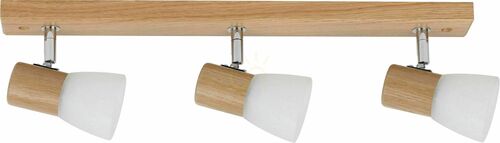 Sprawdź Listwa Sufitowa Bea 3xE14 40W Dąb naturalny 50 cm