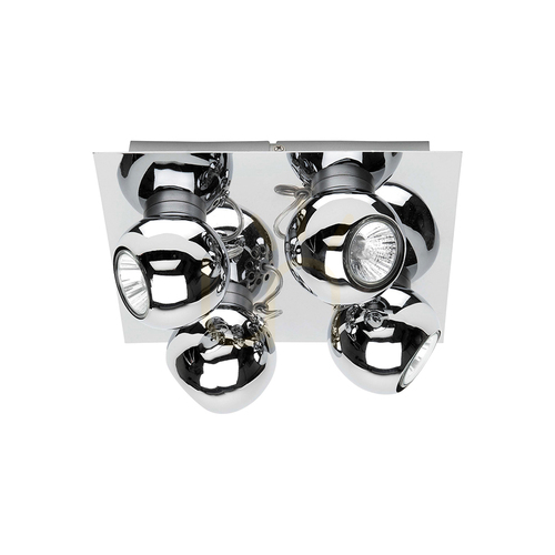 Sprawdź Plafon Sergio incl. 4xGU10 LED 4,5W Chrom 25 cm