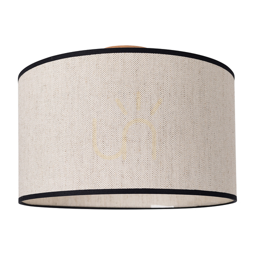 Sprawdź Lampa Sufitowa Negrette 1xE27 Max.60W Dąb Olejowany/Beżowy-Czarny Ø35 cm