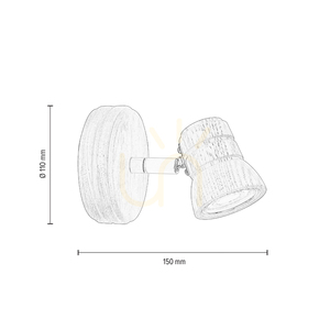 Kinkiet Tessa 1xGU10 Led 4,5W Dąb Olejowany small 2