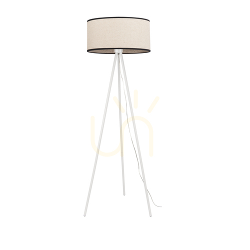 Sprawdź Lampa Podłogowa Tripod 1xE27 40W Biały/Beżowy-Czarny 52 cm