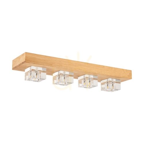 Sprawdź Lampa Sufitowa Tony Incl.4xG4 LED 2,5W Dąb Olejowany/Transparentny 56 cm