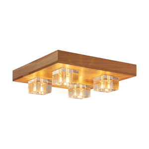 Lampa Sufitowa Tony Incl.4xG4 LED 2,5W Dąb Olejowany/Transparentny 34 cm small 1
