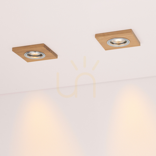 Sprawdź Oczko sufitowe Spot Light Vitar Wood 2515174 GU10, dąb olejowany/chrom, 9,5 cm