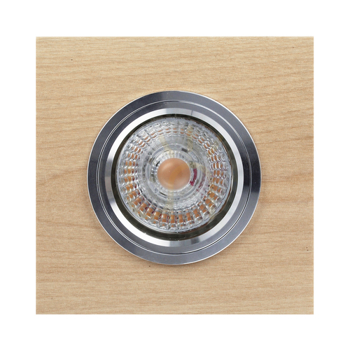 Sprawdź Lampa Sufitowa Vitar Wood Square Incl.1xLED GU10 6W Brzoza 9.5 cm