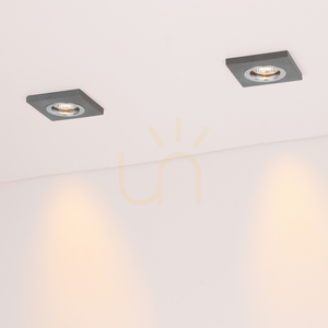 Lampa Sufitowa Vitar Square Incl.1xLED GU10 6W Szary/Chrom 9.5 cm small 2