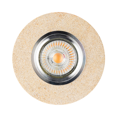 Sprawdź Lampa Sufitowa Vitar Sandstone Round Incl.1xLED GU10 6W Piaskowiec/Chrom Ø10 cm
