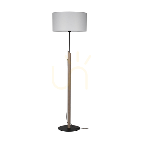 Sprawdź Lampa Podłogowa Compago 1xE27 60W Szara Sosna/Czarny/Antracyt W Oplocie/Szary Ø45 cm