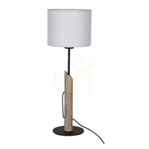 Sprawdź Lampa Stołowa Compago 1xE27 Max.40W Szara Sosna/Czarny/Antracyt W Oplocie/Szary Ø20 cm