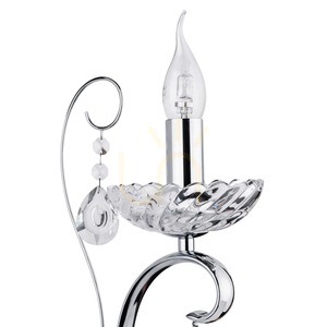 Kinkiet Alessa 1xE14 Max.40W Chrom Metal/Transparentne Szkło Kryształ 25 cm small 1