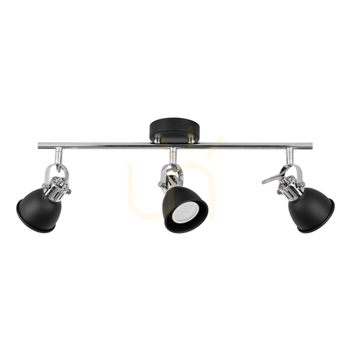 Sprawdź Lampa Sufitowa Anita 3xGU10 Max.50W Czarny/Chrom Metal 56.5 cm